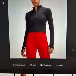 Lululemon Cropped Long Sleeve It’s Rulu Running Half Zip